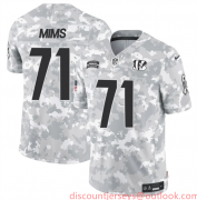 Cheap Men's Cincinnati Bengals #71 Amarius Mims 2024 F.U.S.E Arctic Camo Salute To Service Limited Stitched Football Jersey