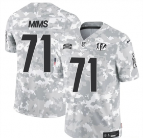 Cheap Men\'s Cincinnati Bengals #71 Amarius Mims 2024 F.U.S.E Arctic Camo Salute To Service Limited Stitched Football Jersey