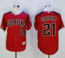 Wholesale Cheap Diamondbacks #21 Zack Greinke Red/Brick New Cool Base Stitched MLB Jersey