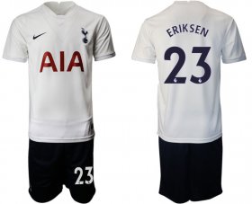 Wholesale Cheap Men 2021-2022 Club Tottenham Hotspur home white 23 Nike Soccer Jersey