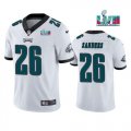 Wholesale Cheap Men's Philadelphia Eagles #26 Miles Sanders White Super Bowl LVII Patch Vapor Untouchable Limited Stitched Jersey