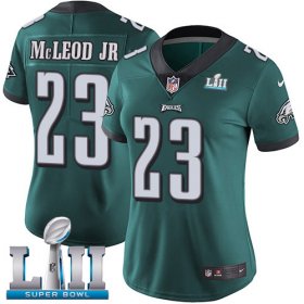 Wholesale Cheap Nike Eagles #23 Rodney McLeod Jr Midnight Green Team Color Super Bowl LII Women\'s Stitched NFL Vapor Untouchable Limited Jersey