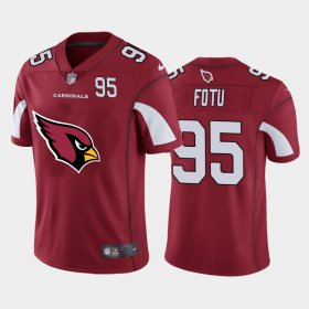 Wholesale Cheap Arizona Cardinals #95 Leki Fotu Red Men\'s Nike Big Team Logo Player Vapor Limited NFL Jersey