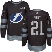 Wholesale Cheap Adidas Lightning #21 Brayden Point Black 1917-2017 100th Anniversary Stitched NHL Jersey