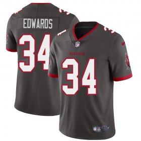 Wholesale Cheap Tampa Bay Buccaneers #34 Mike Edwards Men\'s Nike Pewter Alternate Vapor Limited Jersey