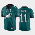 Wholesale Cheap Philadelphia Eagles #11 Carson Wentz Green Men's Nike Big Team Logo Player Vapor Limited NFL Jersey