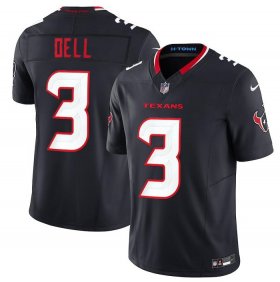 Cheap Men\'s Houston Texans #3 Tank Dell Navy 2024 Vapor F.U.S.E. Limited Football Stitched Jersey