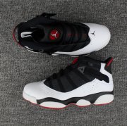 Wholesale Cheap Air Jordan 6 Rings Bulls Black/White-Red