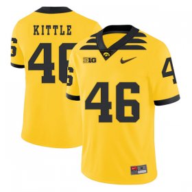 Wholesale Cheap Iowa Hawkeyes 46 George Kittle Yellow College Football Jersey