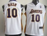 Cheap Los Angeles Lakers #10 Steve Nash White Kids Jersey