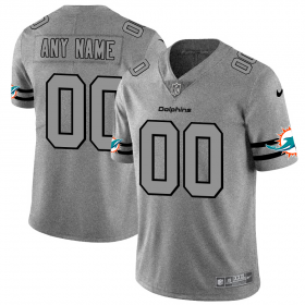 Wholesale Cheap Miami Dolphins Custom Men\'s Nike Gray Gridiron II Vapor Untouchable Limited NFL Jersey