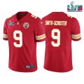 Wholesale Cheap Men’s Kansas City Chiefs #9 JuJu Smith-Schuster Red Super Bowl LVII Patch Vapor Untouchable Limited Stitched Jersey