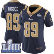 Wholesale Cheap Nike Rams #89 Tyler Higbee Navy Blue Team Color Super Bowl LIII Bound Women's Stitched NFL Vapor Untouchable Limited Jersey