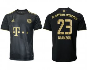 Wholesale Cheap Men 2021-2022 Club Bayern Munchen away aaa version black 23 Adidas Soccer Jersey