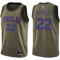 Wholesale Cheap 76ers #22 Mattise Thybulle Green Salute to Service Basketball Swingman Jersey