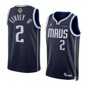 Cheap Men's Dallas Mavericks #2 Dereck Lively II Navy 2024 Finals Statement Edition Stitched Basketball Jersey