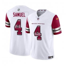 Wholesale Cheap Men\'s Washington Commanders #4 Curtis Samuel White 2023 F.U.S.E. Vapor Limited Football Stitched Jersey