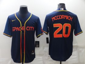 Wholesale Cheap Men\'s Houston Astros #20 Chas McCormick 2022 Navy City Connect Cool Base Stitched Jersey