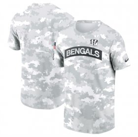 Cheap Men\'s Cincinnati Bengals 2024 Arctic Camo Salute To Service Performance T-Shirt