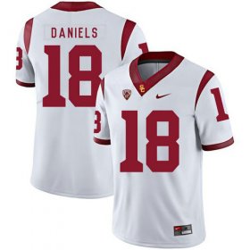 Wholesale Cheap USC Trojans 18 JT Daniels White College Football Jersey