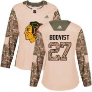 Wholesale Cheap Adidas Blackhawks #27 Adam Boqvist Camo Authentic 2017 Veterans Day Women's Stitched NHL Jersey