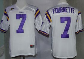 Wholesale Cheap LSU Tigers #7 Leonard Fournette White Jersey