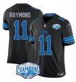 Cheap Men's Detroit Lions #11 Kalif Raymond Black 2024 NFC North Champions F.U.S.E. Vapor Limited Stitched Jersey