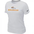 Wholesale Cheap Women's Nike Denver Broncos Authentic Logo T-Shirt White