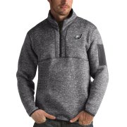 Wholesale Cheap Carolina Hurricanes Antigua Fortune Quarter-Zip Pullover Jacket Charcoal