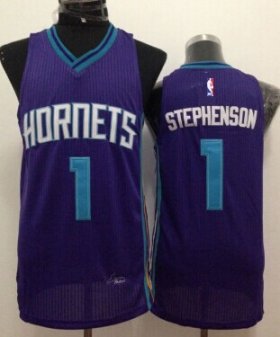 Wholesale Cheap Charlotte Hornets #1 Lance Stephenson Purple Swingman Jersey