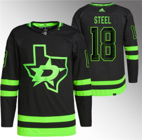 Wholesale Cheap Men\'s Dallas Stars #18 Sam Steel Black Stitched Jersey