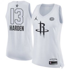 Wholesale Cheap Nike Houston Rockets #13 James Harden White Women\'s NBA Jordan Swingman 2018 All-Star Game Jersey