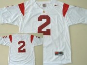 Wholesale Cheap USC Trojans #2 Robert Woods White Jersey