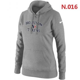 Wholesale Cheap Women\'s Nike Houston Texans Heart & Soul Pullover Hoodie Light Grey