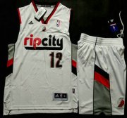 Wholesale Cheap Portland Trail Blazers #12 LaMarcus Aldridge White Revolution 30 Swingman Jersey Short Suits