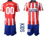 Wholesale Cheap Youth 2020-2021 club Atletico Madrid home customized red Soccer Jerseys