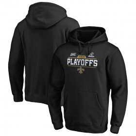 Wholesale Cheap New Orleans Saints 2019 NFL Playoffs Bound Chip Shot Pullover Hoodie Black