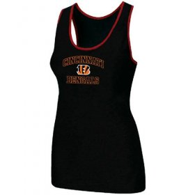 Wholesale Cheap Women\'s Nike Cincinnati Bengals Heart & Soul Tri-Blend Racerback Stretch Tank Top Black