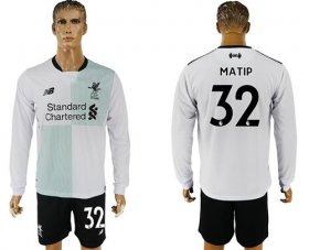 Wholesale Cheap Liverpool #32 Matip Away Long Sleeves Soccer Club Jersey