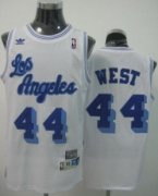 Wholesale Cheap Los Angeles Lakers #44 Jerry West White Swingman Throwback Jersey