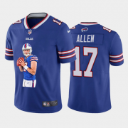 Wholesale Cheap Men's Buffalo Bills #17 Josh Allen Royal Blue Player Portrait Edition 2020 Vapor Untouchable Stitched NFL Nike Limited Jersey