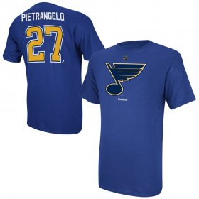 Wholesale Cheap St. Louis Blues #27 Alex Pietrangelo Reebok Name and Number Player T-Shirt Royal