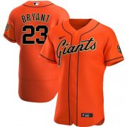 Wholesale Cheap Men's San Francisco Giants #23 Kris Bryant Orange Flex Base Nike Jersey