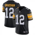 Wholesale Cheap Nike Steelers #12 Terry Bradshaw Black Alternate Men's Stitched NFL Vapor Untouchable Limited Jersey