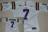 Wholesale Cheap LSU Tigers #7 Patrick Peterson White Jersey