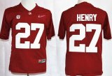 Wholesale Cheap Alabama Crimson Tide #27 Derrick Henry 2015 Playoff Rose Bowl Special Event Diamond Quest Red Jersey