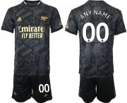 Cheap Men's Arsenal F.C Custom 2023 Black Away Soccer Jersey Suit