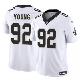 Cheap Men\'s New Orleans Saints #92 Chase Young White 2023 F.U.S.E Vapor Limited Football Stitched Jersey