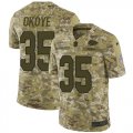 Wholesale Cheap Nike Chiefs #35 Christian Okoye Camo Men's Stitched NFL Limited 2018 Salute To Service Jersey