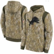 Wholesale Cheap Men Detroit Lions Nike Camo 2021 Salute To Service Therma Performance Pullover Hoodie